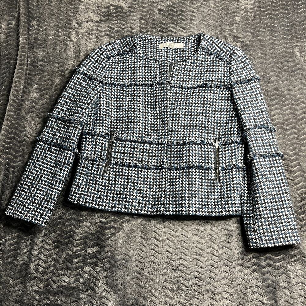 Emerson Women’s Rose Fringed Tweed Jacket Size S